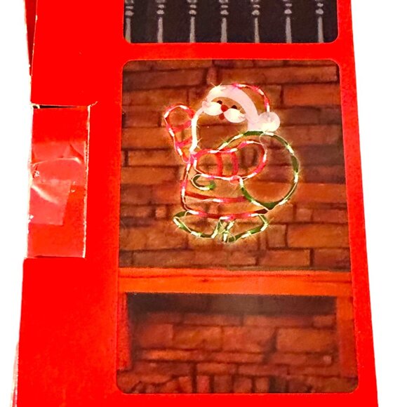 Impact Innovations 18" Lighted Santa Claus Christmas Window Silhouette EUC Cute - Picture 6 of 16